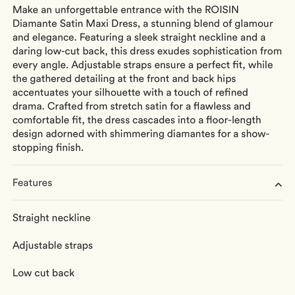 Meshki Gunmetal Diamante Satin Maxi Dress - Picture 7 of 8